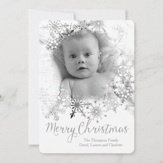 Soft & Snowy Weihnachtskarte Feiertagskarte (Vorderseite)