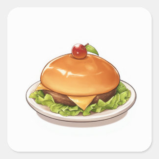 Soft Soft Art Quadratischer Aufkleber