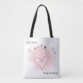 Soft Soul Deep Feeling Personalized Tote Bag Tasche (Vorderseite)