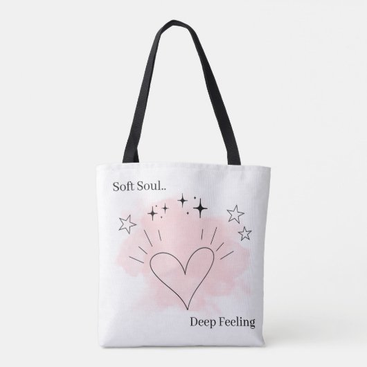 Soft Soul Deep Feeling Personalized Tote Bag Tasche (Rückseite)
