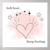 Soft Soul Wall Art – Modern Aesthetic Home Decor Poster (Vorne)