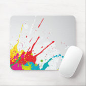 Soft Splash Wasserfarbe Abstrakte Akrylkunst Mousepad (Mit Mouse)