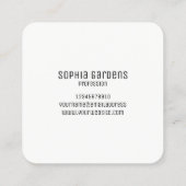 Soft Spot - Initialen - Red Square Business Card Quadratische Visitenkarte (Rückseite)