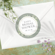 Soft Spring Blätter Silver Sage Brautparty