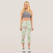 Soft Spring Blossom & Daisy Patterned Leggings (Vorderseite)