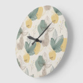 Soft Spring Botanical Wall Clock Große Wanduhr (Winkel)