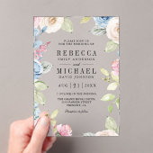 Soft Spring Floral Wedding Acryleinladungen (Insitu (Handheld))