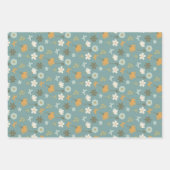 Soft Spring Hues Floral Bunny Set 3 Geschenkpapier Set (Vorderseite 2)