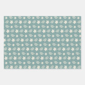 Soft Spring Hues Floral Bunny Set 3 Geschenkpapier Set (Vorderseite)