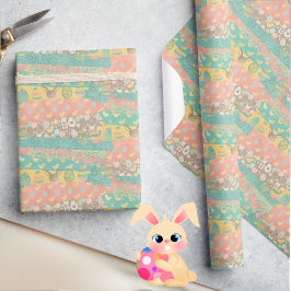 Soft Spring Osterfarben Niedlich Gelbe Chicks Geschenkpapier