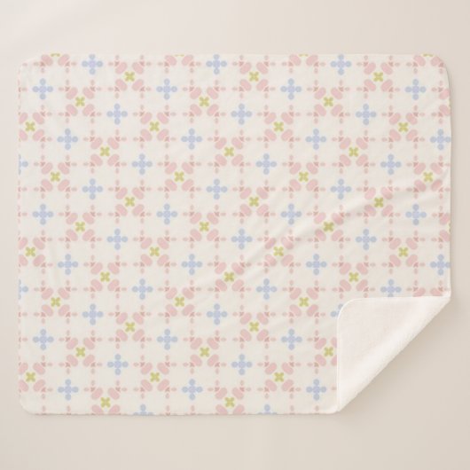 Soft Spring Petal Tile Sherpadecke (Vorderseite (Horizontal))