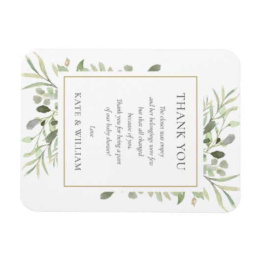 Soft Spring Verlasse Grünpflanzen Baby Duwer Gedic Magnet (Horizontal)