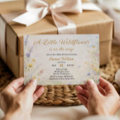 Soft Spring Wildflower Meadow Baby in Bloom Einladung