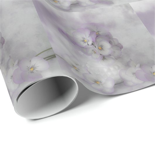 Soft Stiefmütterchen Geschenkpapier (Rolleneckpunkt)