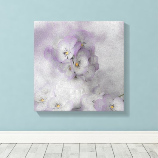 Soft Stiefmütterchen Leinwanddruck (Insitu (Holzboden))