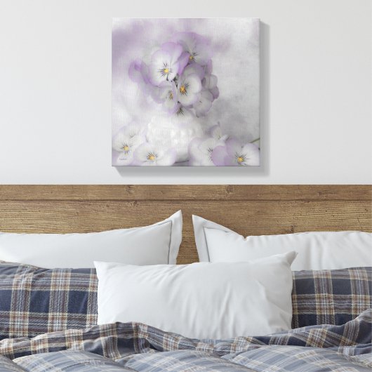 Soft Stiefmütterchen Leinwanddruck (Insitu (Schlafzimmer))
