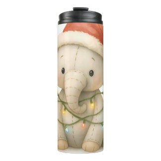 Soft Stitches Elephant Christmas Thermal Tumbler Thermosbecher