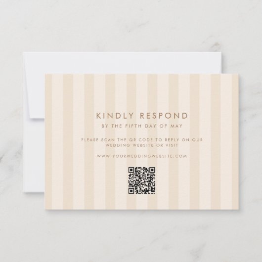 Soft Stripes Hochzeit RSVP Karte (Vorderseite)