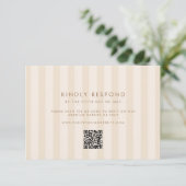 Soft Stripes Hochzeit RSVP Karte (Stehend Vorderseite)