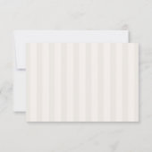 Soft Stripes Wedding RSVP Karte (Rückseite)