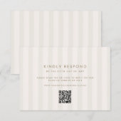 Soft Stripes Wedding RSVP Karte (Vorne/Hinten)
