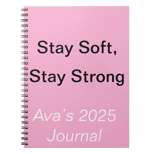 Soft Strong Custom Emotional Journal bleibe Notizblock (Vorderseite)