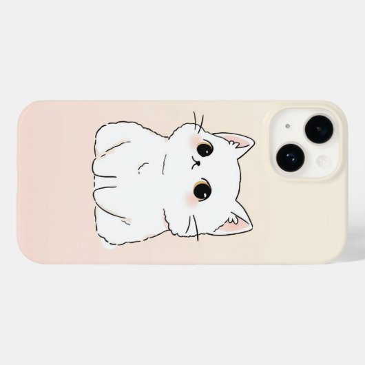 Soft & Stylish Cat Lover's iPhone 14 Case (Rückseite (Horizontal))