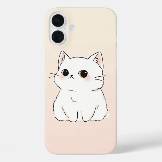 Soft & Stylish Cat Lover's iPhone 16 Case (Rückseite)