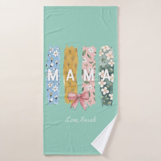 Soft & Stylish Mama Handtuch Set - Personalisierte (Badehandtuch)