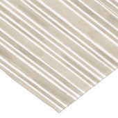 Soft Stylish Taupe Stripe Cottage Kurzer Tischläufer (Ecke)