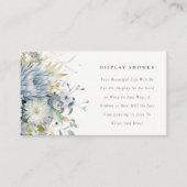 Soft Succulent floral Display Dusche Babydusche Begleitkarte (Vorderseite)