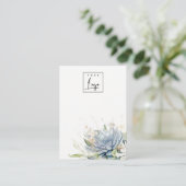 Soft Succulent Floral Logo Blank Juwelier Display Visitenkarte (Stehend Vorderseite)