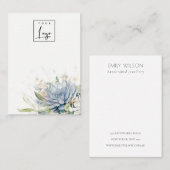Soft Succulent Floral Logo Blank Juwelier Display Visitenkarte (Vorne/Hinten)