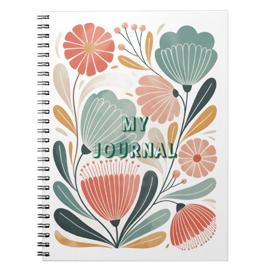 Soft Summer Floral Spiral Photo Notebook Notizblock (Vorderseite)