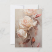 Soft Summer Rose, Elegante Hochzeit Save The Date (Rückseite)