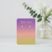 Soft Sun Gradient Handmade Earring Display Card Telefonnummerkarte (Stehend Vorderseite)