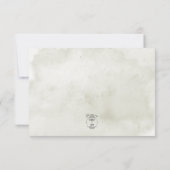 Soft Sunflowers Boho Heart Wedding RSVP Karte (Rückseite)