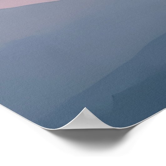 Soft Sunrise Mountain Wall Art Poster (Ecke)