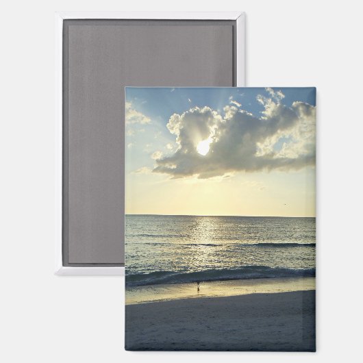 Soft Sunrise on the Coast Magnet (Vorderseite/Rückseite)