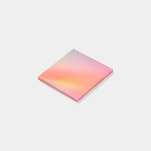 Soft Sunset Gradient Post-it Notes - Dreamy Pastel Post-it Klebezettel (angewinkelt)