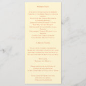 Soft Sunset Hues Hochzeitsprogramm Programm (Rückseite)