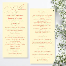 Soft Sunset Hues Hochzeitsprogramm Programm