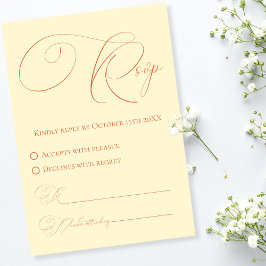 Soft Sunset Hues UAWG Response Card RSVP Karte
