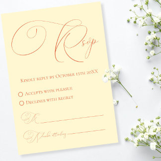 Soft Sunset Hues UAWG Response Card RSVP Karte