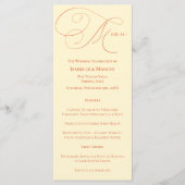 Soft Sunset Hues Wedding Menu Menükarte (Vorderseite)