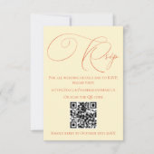 Soft Sunset Hues Wedding Website UAWG RSVP Karte (Vorderseite)