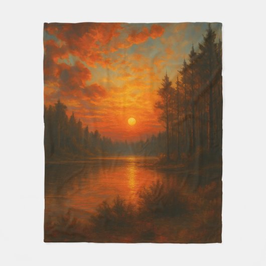 Soft Sunset Light Fleecedecke (Vorderseite)