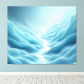 Soft Surreal Aqua Dreamscape Abstract Calming Leinwanddruck (Insitu (Holzboden))