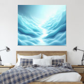Soft Surreal Aqua Dreamscape Abstract Calming Leinwanddruck (Insitu (Schlafzimmer))