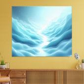 Soft Surreal Aqua Dreamscape Abstract Calming Leinwanddruck (Insitu (Wohnzimmer))